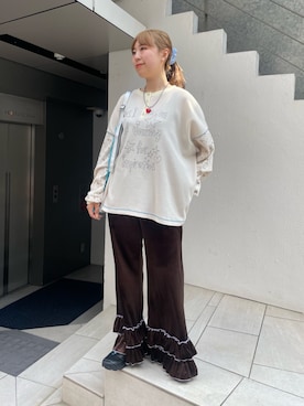「HELLO.SANFRANCISCO（ハローサンフランシスコ）のアイテム」を使った、momoさん（レディース・160cm）の夏コーディネート