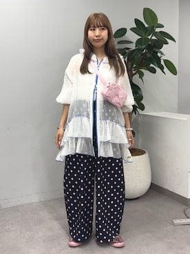 「HELLO.SANFRANCISCO（ハローサンフランシスコ）のアイテム」を使った、momoさん（レディース・160cm）の夏コーディネート