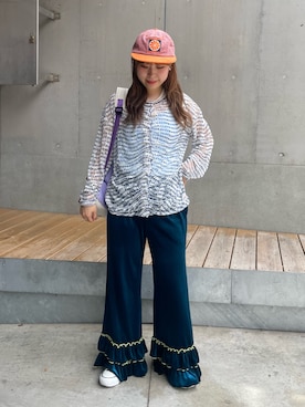 「HELLO.SANFRANCISCO（ハローサンフランシスコ）のアイテム」を使った、momoさん（レディース・160cm）の夏コーディネート