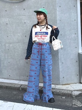 「HELLO.SANFRANCISCO（ハローサンフランシスコ）のアイテム（バッグ）」を使った、momoさん（レディース・160cm）の春コーディネート