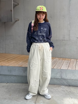 「HELLO.SANFRANCISCO（ハローサンフランシスコ）のアイテム」を使った、momoさん（レディース・160cm）の夏コーディネート