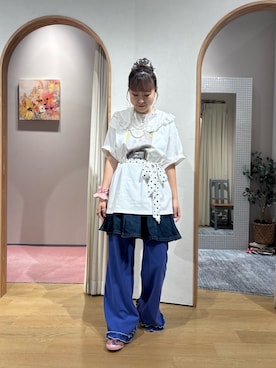 「HELLO.SANFRANCISCO（ハローサンフランシスコ）のアイテム」を使った、momoさん（レディース・160cm）の夏コーディネート