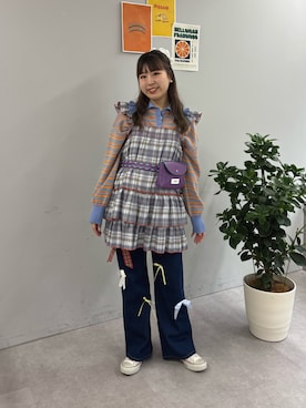 「CIAOPANIC TYPY（チャオパニックティピー）のアイテム（ワンピース/ドレス）」を使った、momoさん（レディース・160cm）の春コーディネート