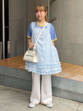 「HELLO.SANFRANCISCO（ハローサンフランシスコ）のアイテム」を使った、momoさん（レディース・160cm）の夏コーディネート