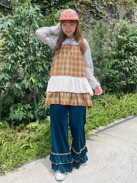 「HELLO.SANFRANCISCO（ハローサンフランシスコ）のアイテム」を使った、momoさん（レディース・160cm）の夏コーディネート