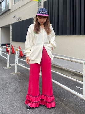 「HELLO.SANFRANCISCO（ハローサンフランシスコ）のアイテム」を使った、momoさん（レディース・160cm）の夏コーディネート