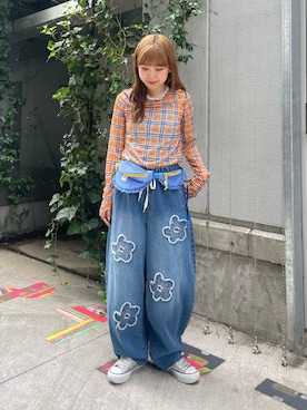 「HELLO.SANFRANCISCO（ハローサンフランシスコ）のアイテム」を使った、momoさん（レディース・160cm）の夏コーディネート