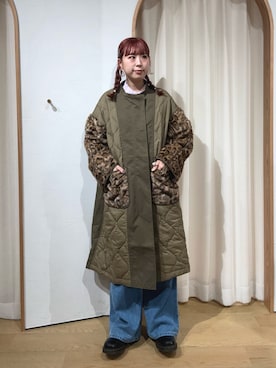 「アイテム（モッズコート）」を使った、momoさん（レディース・160cm）の秋コーディネート