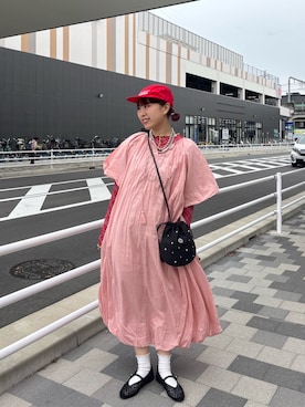 「CIAOPANIC TYPY（チャオパニックティピー）のアイテム（ワンピース/ドレス）」を使った、momoさん（レディース・160cm）の夏コーディネート