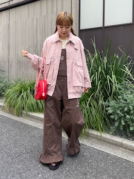「HELLO.SANFRANCISCO（ハローサンフランシスコ）のアイテム」を使った、momoさん（レディース・160cm）の夏コーディネート