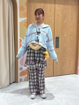 「ニット/セーター」｜「アイテム（ワンピース/ドレス）」を使った、momoさん（レディース・160cm）の秋コーディネート