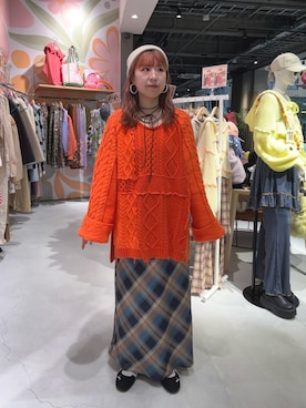 「ニット/セーター」｜momoさん（レディース・160cm）の冬コーディネート