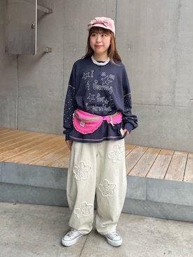 「HELLO.SANFRANCISCO（ハローサンフランシスコ）のアイテム」を使った、momoさん（レディース・160cm）の夏コーディネート