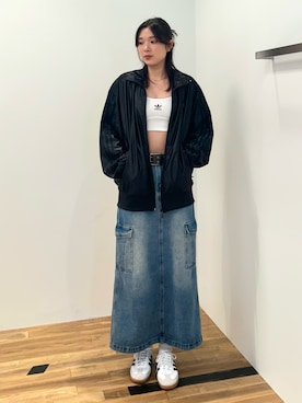 「アイテム（ナイロンジャケット）」を使った、OYさん（レディース・161cm）の夏コーディネート