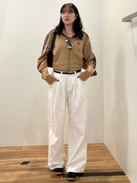 「ジャージ」｜「アイテム（バッグ）」を使った、OYさん（レディース・161cm）の秋コーディネート