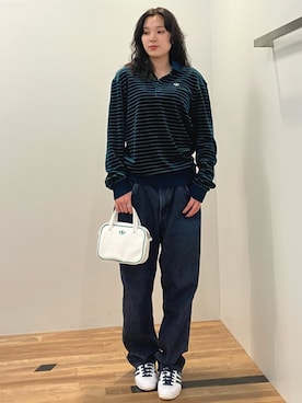 「アイテム（ポロシャツ）」を使った、OYさん（レディース・161cm）の秋コーディネート