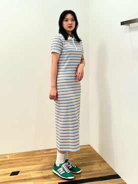 「アディダスオリジナルス」｜「アイテム（ワンピース/ドレス）」を使った、OYさん（レディース・161cm）の夏コーディネート