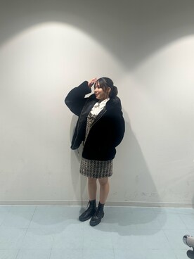 「DANKE SCHON（ダンケシェーン）のアイテム（ブルゾン）」を使った、みの🎀さん（レディース・164cm）の冬コーディネート