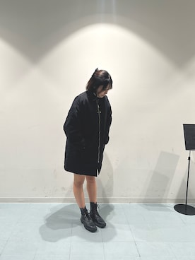 「DANKE SCHON（ダンケシェーン）のアイテム（MA-1）」を使った、みの🎀さん（レディース・164cm）の冬コーディネート