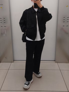 「アイテム（ブルゾン）」を使った、かなかなさん（メンズ・170cm・20代）の春コーディネート