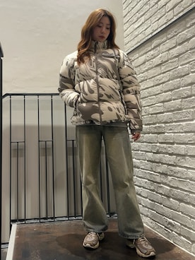 「Reebok（リーボック）のアイテム（ジャケット/アウター）」を使った、Amaneさん（レディース・170cm）の冬コーディネート