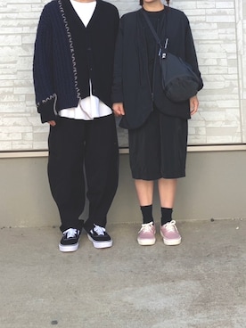 「Yohji Yamamoto（ヨウジヤマモト）のアイテム（ジャケット/アウター）」を使った、magumiさん（レディース・162cm）の秋コーディネート