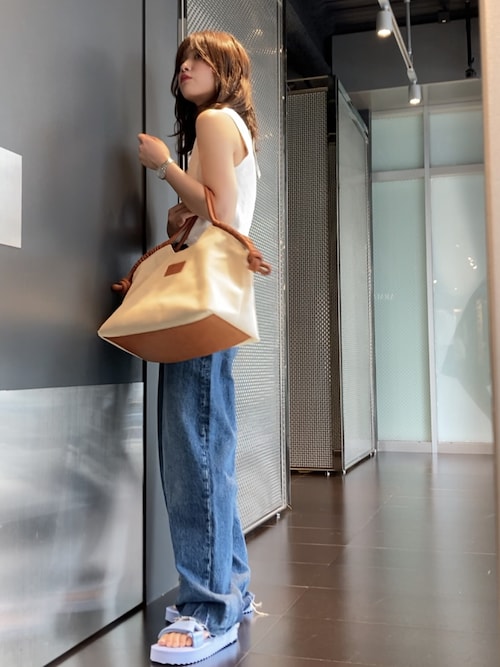 EMPORIO ARMANI ニットベスト クリーム新品タグ付き　バイカラー 配色カラーサマーニットベスト[AH25-12B101]｜URBAN RESEARCH