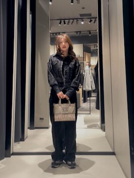 「アイテム（デニムジャケット）」を使った、Hana.coさん（レディース・158cm）の秋コーディネート