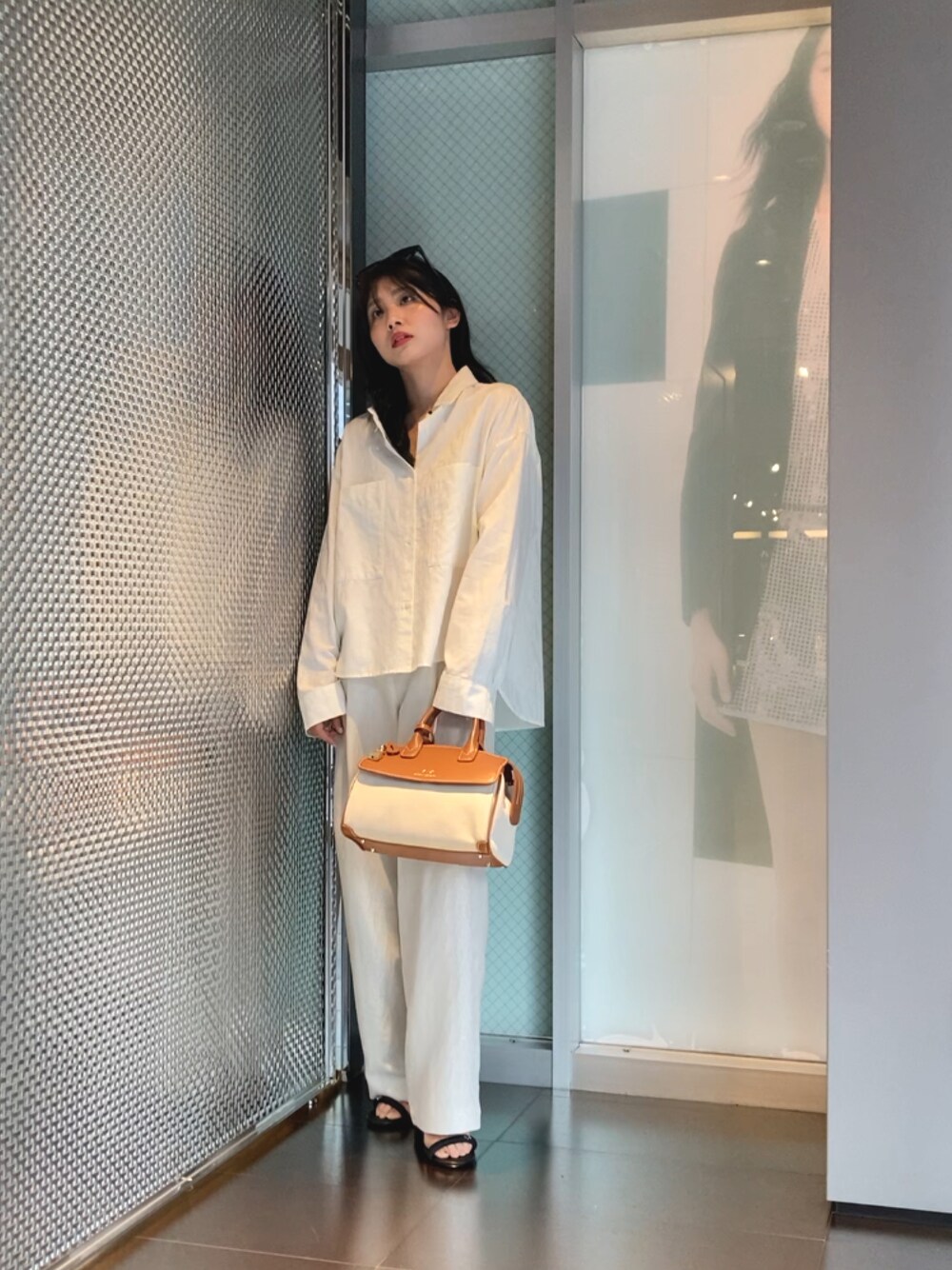 ブラウス シャツ 「A|X アルマーニ エクスチェンジ」BE スタンドカラーブラウス レディース ARMANI EXCHANGE - ARMANI EXCHANGE アルマーニエクスチェンジ