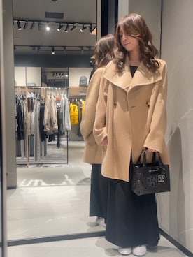 「アイテム（チェスターコート）」を使った、Hana.coさん（レディース・158cm）の秋コーディネート