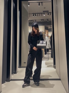 「ニット/セーター」｜「アイテム（帽子）」を使った、Hana.coさん（レディース・158cm）の秋コーディネート