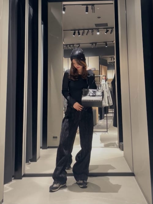 A|X アルマーニ エクスチェンジ】BOXロゴバックル ミニハンドバッグ