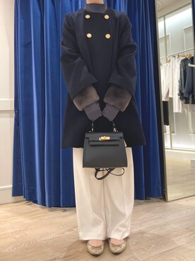 「NOLLEY'S」｜「アイテム（その他アウター）」を使った、ayanさん（レディース・160cm）の冬コーディネート