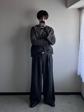 「アイテム（Tシャツ/カットソー）」を使った、yutaさん（メンズ・181cm・10代）の冬コーディネート