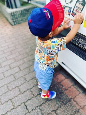 「DOUBLE_B（ダブルビー）のアイテム」を使った、さなさん（キッズ・80cm）の夏コーディネート