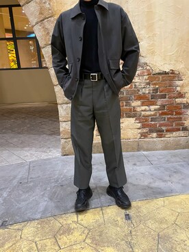 「BURBERRY（バーバリー）のアイテム（パンツ）」を使った、泥団子 輝美さん（メンズ・170cm）の秋コーディネート