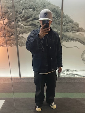 「アイテム（カーゴパンツ）」を使った、maximum441972さん（メンズ・176cm）の秋コーディネート