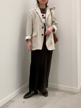 「GEVACO（ゲバコ）のアイテム」を使った、ishiさん（レディース・154cm）の冬コーディネート