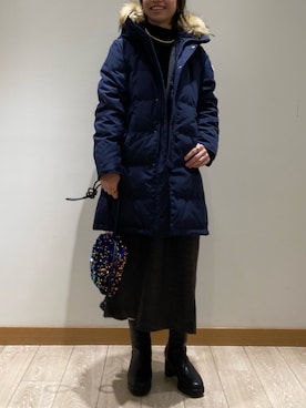 「GEVACO」｜「アイテム（アクセサリー）」を使った、ishiさん（レディース・154cm）の冬コーディネート