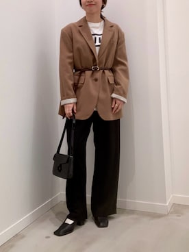 「テーラード」｜ishiさん（レディース・154cm）の春コーディネート