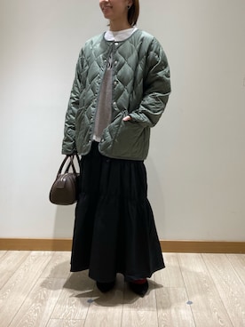 「TAION（タイオン）のアイテム（ブルゾン）」を使った、ishiさん（レディース・154cm）の秋コーディネート