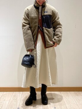 「TAION（タイオン）のアイテム（ブルゾン）」を使った、ishiさん（レディース・154cm）の冬コーディネート