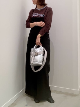「アイテム（サロペット/オーバーオール）」を使った、ishiさん（レディース・154cm）の秋コーディネート