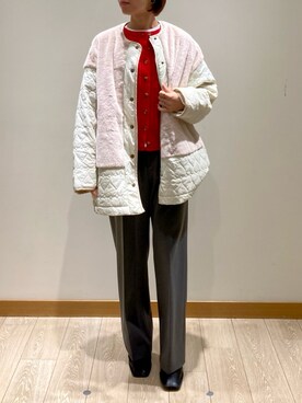 「fredy emue（フレディエミュ）のアイテム（ブルゾン）」を使った、ishiさん（レディース・154cm）の秋コーディネート