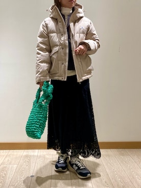 「GEVACO」｜「アイテム（スウェット）」を使った、ishiさん（レディース・154cm）の冬コーディネート