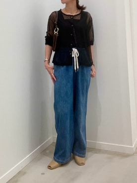 「アイテム（チョーカー）」を使った、ishiさん（レディース・154cm）の夏コーディネート