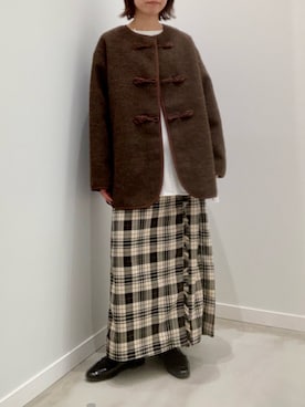 「アイテム（その他アウター）」を使った、ishiさん（レディース・154cm）の冬コーディネート