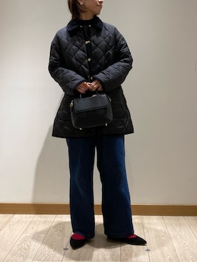 「GEVACO」｜「アイテム（ブルゾン）」を使った、ishiさん（レディース・154cm）の冬コーディネート