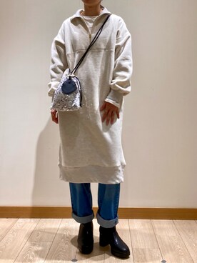 「JETEE（ジュテ）のアイテム」を使った、ishiさん（レディース・154cm）の冬コーディネート