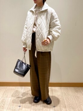 「fredy emue（フレディエミュ）のアイテム（ブルゾン）」を使った、ishiさん（レディース・154cm）の秋コーディネート